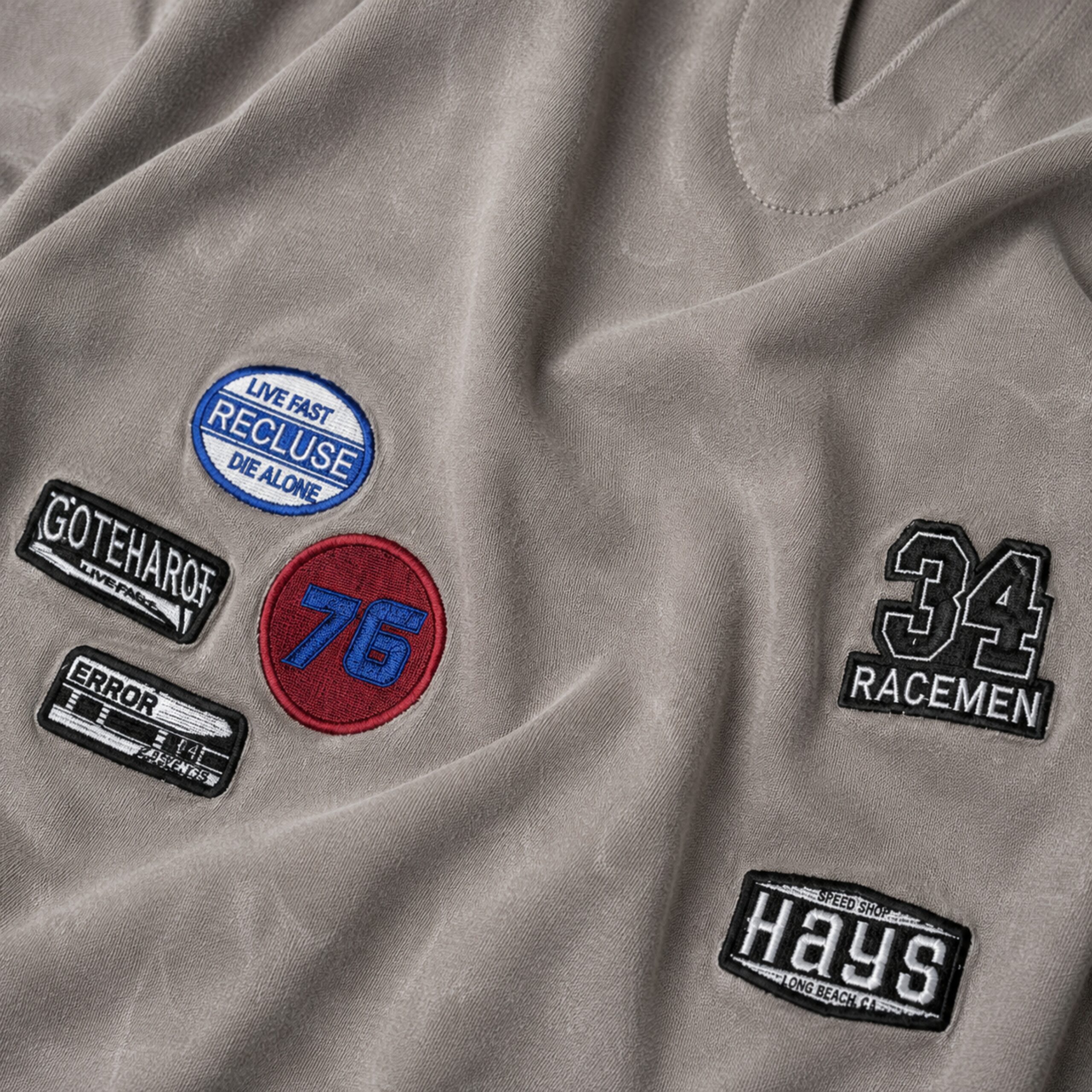 Racemen Acid Wash Oversized Tee – Grey - Image 2